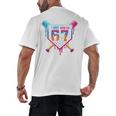 Baseball Drip I Was 6 Now I'm 7 67 Meme 7th Birthday Men's Back Print T-Shirt Baseball Drip I Was 6 Now I'm 7 67 Meme 7th Birthday Men's Back Print T-Shirt