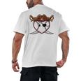 Baseball Heart Pirate Hat Crossed Swords Men Boys Kids Youth Premium Tri-Blend Men's Back Print T-Shirt