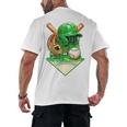 Baseball Life Style Ice Cream Drip Green Premium Tri-Blend Men's Back Print T-Shirt Baseball Life Style Ice Cream Drip Green Premium Tri-Blend Men's Back Print T-Shirt