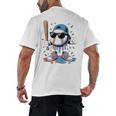 Baseball Lifestyle Apparel Youth Baseball Ice Cream Drip Men's Back Print T-Shirt Baseball Lifestyle Apparel Youth Baseball Ice Cream Drip Men's Back Print T-Shirt