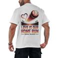 Baseball Valentine Forever On Deck For You Men's Back Print T-Shirt Baseball Valentine Forever On Deck For You Men's Back Print T-Shirt