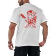 Drippy Baseball Mascot Valentine Heart Glasses Cartoon Men's Back Print T-Shirt Drippy Baseball Mascot Valentine Heart Glasses Cartoon Men's Back Print T-Shirt