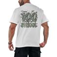 Happy 100th Day Of School Baseball Camo Boys Kids Toddler Men's Back Print T-Shirt
