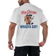Hey Chicago Whadya Say Baseball Hot Dog Men's Back Print T-Shirt Hey Chicago Whadya Say Baseball Hot Dog Men's Back Print T-Shirt