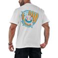 Ice Cream Baseball Mitt Drippy Scoop Baseball Sports Men's Back Print T-Shirt Ice Cream Baseball Mitt Drippy Scoop Baseball Sports Men's Back Print T-Shirt