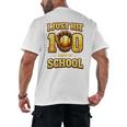 I Just Hit 100 Days Of School Baseball Boys Kids 100th Day Men's Back Print T-Shirt I Just Hit 100 Days Of School Baseball Boys Kids 100th Day Men's Back Print T-Shirt