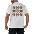 Soccer Bow Game Day Baseball Coquette Bow Women Girls Men's Back Print T-Shirt