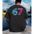 67 Crayon Cool Baseball Crayon 6 7 67 Men's Back Print T-Shirt