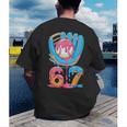 Baseball Ice Cream Drip Six Seven Gen Alpha Slang Meme 67 Men's Back Print T-Shirt