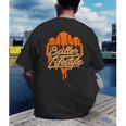 Baseball Lifestyle Home Plate Orange Ice Cream Drip Men Boys Men's Back Print T-Shirt Baseball Lifestyle Home Plate Orange Ice Cream Drip Men Boys Men's Back Print T-Shirt