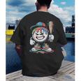 Baseball Mascot Attitude Graffiti Splash Bat Cap Men's Back Print T-Shirt Baseball Mascot Attitude Graffiti Splash Bat Cap Men's Back Print T-Shirt