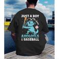 Just A Boy Who Loves Axolotls & Baseball Men's Back Print T-Shirt Just A Boy Who Loves Axolotls & Baseball Men's Back Print T-Shirt