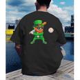 Leprechaun Playing Baseball St Patricks Day Sport Boys Men's Back Print T-Shirt