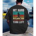 Retro Hit Hard Run Fast Turn Left Baseball Lover Men's Back Print T-Shirt Retro Hit Hard Run Fast Turn Left Baseball Lover Men's Back Print T-Shirt