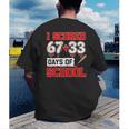 I Scored 6733 100th Days Of School Baseball Six Seven Meme Men's Back Print T-Shirt