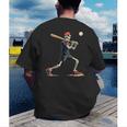 Skeleton Baseball Halloween Costume Men Boys Kids Men's Back Print T-Shirt