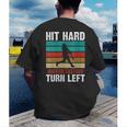 Women's Retro Hit Hard Run Fast Turn Left Baseball Lover Men's Back Print T-Shirt Women's Retro Hit Hard Run Fast Turn Left Baseball Lover Men's Back Print T-Shirt