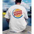 Baseball Dinger King Logo For Home Run Players And Fan Men's Back Print T-Shirt Baseball Dinger King Logo For Home Run Players And Fan Men's Back Print T-Shirt