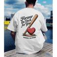 Baseball Valentine Forever On Deck For You Tee Men's Back Print T-Shirt Baseball Valentine Forever On Deck For You Tee Men's Back Print T-Shirt