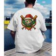 Baseball Xmas Christmas Baseball Ice Cream Drip Boys Men's Back Print T-Shirt