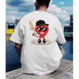 Heart Playing Baseball Valentine Baseball Men's Back Print T-Shirt Heart Playing Baseball Valentine Baseball Men's Back Print T-Shirt