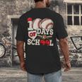 100 Days Of School Baseball 100th Day Of School Kids Teacher Men's Back Print T-Shirt 100 Days Of School Baseball 100th Day Of School Kids Teacher Men's Back Print T-Shirt