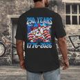 250 Years 1776 2026 250th Baseball American Flag 4th Of July Men's Back Print T-Shirt
