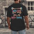 67 33 Days Of School Baseball Drip 100 Days Of School Men's Back Print T-Shirt 67 33 Days Of School Baseball Drip 100 Days Of School Men's Back Print T-Shirt