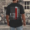 American Flag Baseball Team Baseball Player Baseball Men's Back Print T-Shirt