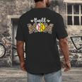 Ball Mom Leopard Baseball Softball Player Mom Men's Back Print T-Shirt Ball Mom Leopard Baseball Softball Player Mom Men's Back Print T-Shirt