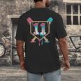 Baseball 11 Year Old Ice Cream Drip 11th Birthday Boy Player Men's Back Print T-Shirt