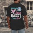 Baseball Or Bows Your Daddy Loves You Gender Reveal Matching Men's Back Print T-Shirt Baseball Or Bows Your Daddy Loves You Gender Reveal Matching Men's Back Print T-Shirt