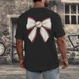 Baseball Coquette Bow Cute Baseball Game Men's Back Print T-Shirt Baseball Coquette Bow Cute Baseball Game Men's Back Print T-Shirt