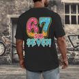 Baseball Drip Number 67 Player Trendy 6 7 Meme Men's Back Print T-Shirt