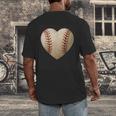 Baseball Heart Shape Valentines Day Love Boys Kids Men Men's Back Print T-Shirt Baseball Heart Shape Valentines Day Love Boys Kids Men Men's Back Print T-Shirt