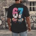 Baseball Ice Cream Drip 67 Hands Six Seven Boys Men's Back Print T-Shirt Baseball Ice Cream Drip 67 Hands Six Seven Boys Men's Back Print T-Shirt