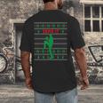 Baseball Player Christmas Pajama Send It Xmas PJs Boys Men's Back Print T-Shirt