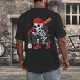 Baseball Skeleton Halloween Playing Men's Back Print T-Shirt Baseball Skeleton Halloween Playing Men's Back Print T-Shirt