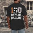Baseball Soccer Basketball 100 Days Of School Men's Back Print T-Shirt Baseball Soccer Basketball 100 Days Of School Men's Back Print T-Shirt