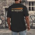 Baseball Tee My Therapist Bat Men Women Kids Men's Back Print T-Shirt