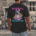 Baseball Is My Valentine Ice Cream Drip Crossed Bats Sport Men's Back Print T-Shirt Baseball Is My Valentine Ice Cream Drip Crossed Bats Sport Men's Back Print T-Shirt