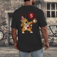 Dabbing Cool Cat Baseball 5th Birthday Men's Back Print T-Shirt Dabbing Cool Cat Baseball 5th Birthday Men's Back Print T-Shirt