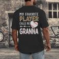 My Favorite Player Calls Me Granna Baseball Leopard Men's Back Print T-Shirt My Favorite Player Calls Me Granna Baseball Leopard Men's Back Print T-Shirt