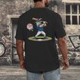 Goat Baseball Player With Bat And Ball Drip Animal Sports Men's Back Print T-Shirt Goat Baseball Player With Bat And Ball Drip Animal Sports Men's Back Print T-Shirt
