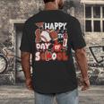 Happy 100 Days Of School Baseball Football PE Teacher Men's Back Print T-Shirt Happy 100 Days Of School Baseball Football PE Teacher Men's Back Print T-Shirt
