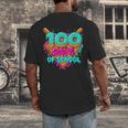 Happy 100 Days Of School Costume Baseball Drip Ice Cream Men's Back Print T-Shirt Happy 100 Days Of School Costume Baseball Drip Ice Cream Men's Back Print T-Shirt