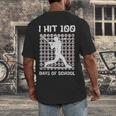 I Hit 100 Days Of School Baseball Player 100th Day Boys Kids Men's Back Print T-Shirt