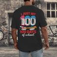 HUGvyn I Just Hit 100 Days Of School Baseball Ice Cream Boys Men's Back Print T-Shirt
