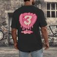 Ice Cream Baseball Glove 3rd Birthday Edition Men's Back Print T-Shirt Ice Cream Baseball Glove 3rd Birthday Edition Men's Back Print T-Shirt