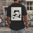 Japanese Grumpy Frog Baseball Player Baseball Men's Back Print T-Shirt Japanese Grumpy Frog Baseball Player Baseball Men's Back Print T-Shirt